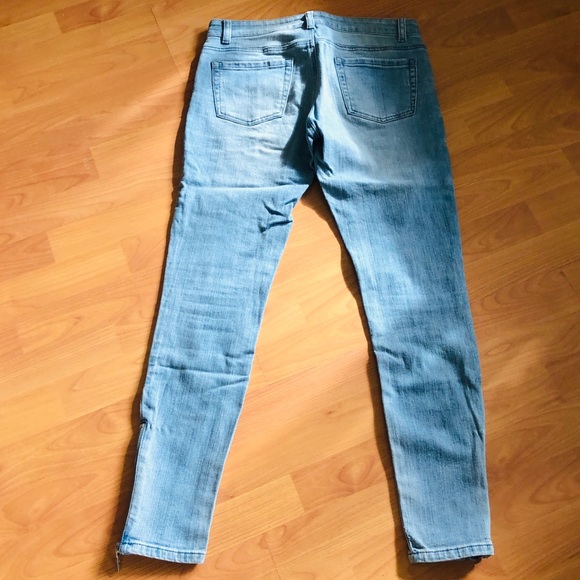 Micheal kors zipper distressed skinny jeans - Picture 5 of 12
